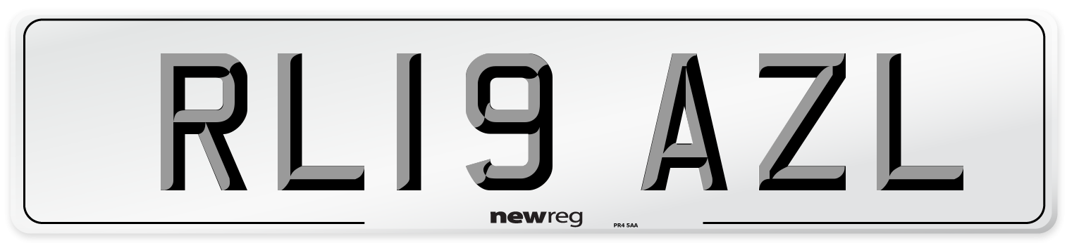 RL19 AZL Number Plate from New Reg